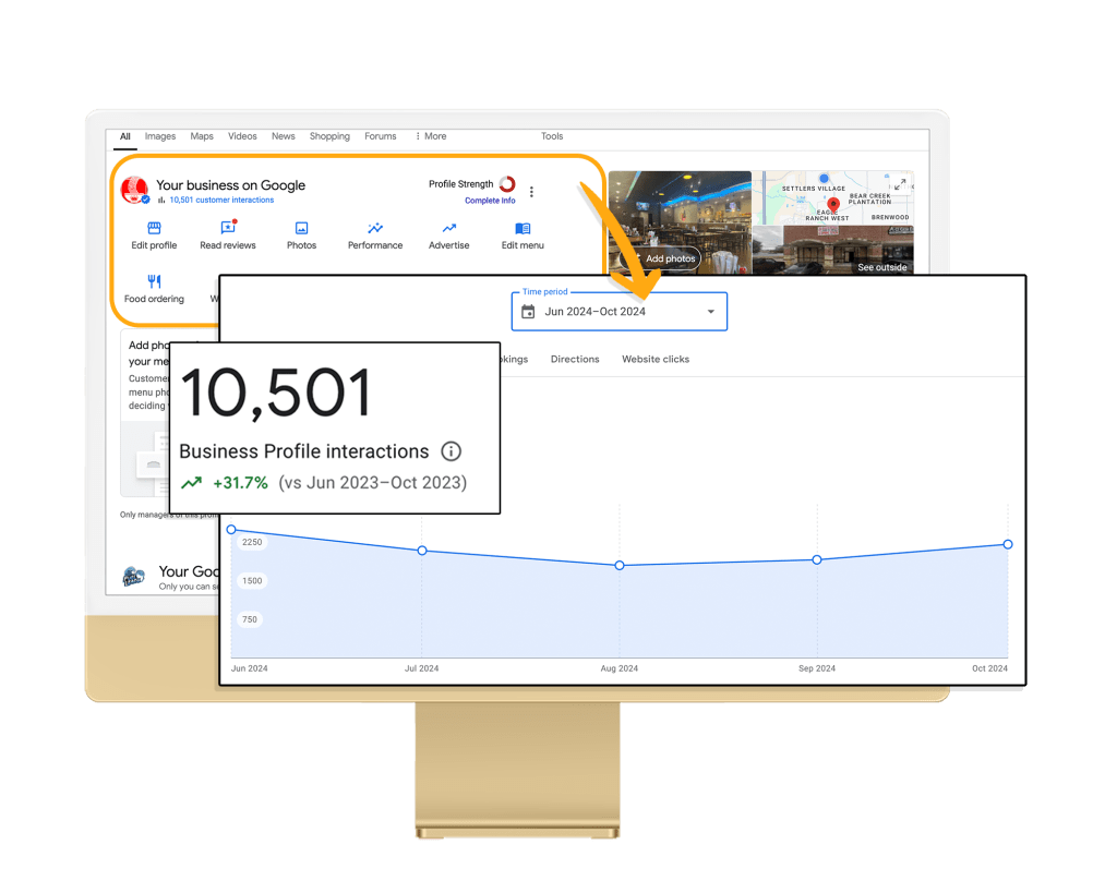 Google Business Profile Growth From Recent Client Example, Local SEO Services